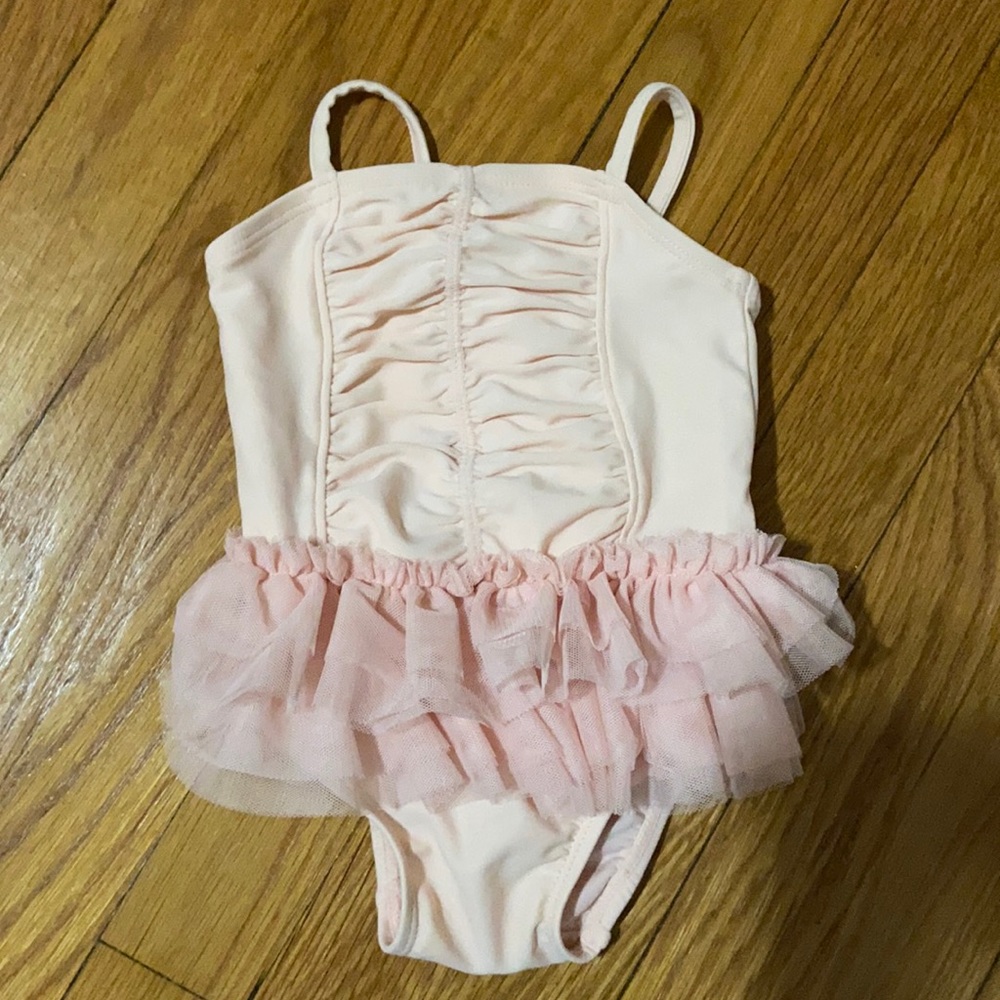 Baby ballerina pink tutu swim suit 3-6mo